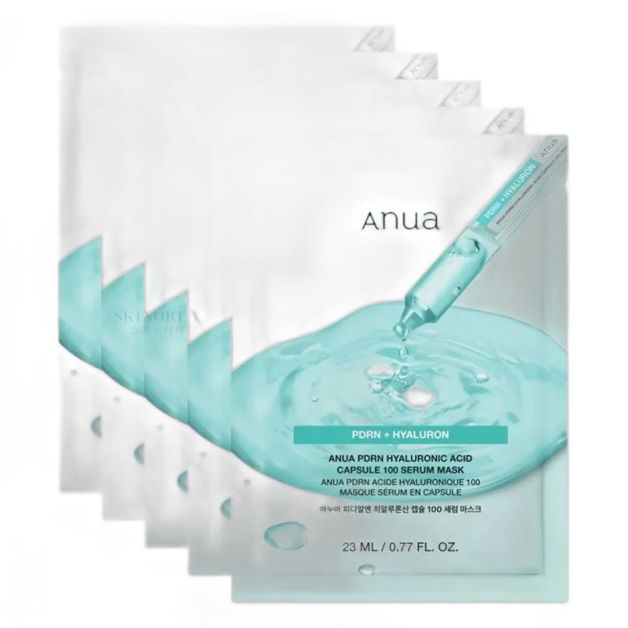 Anua Pack Anua PDRN Hyaluronic Acid Capsule 100 Serum Mask 5 masques