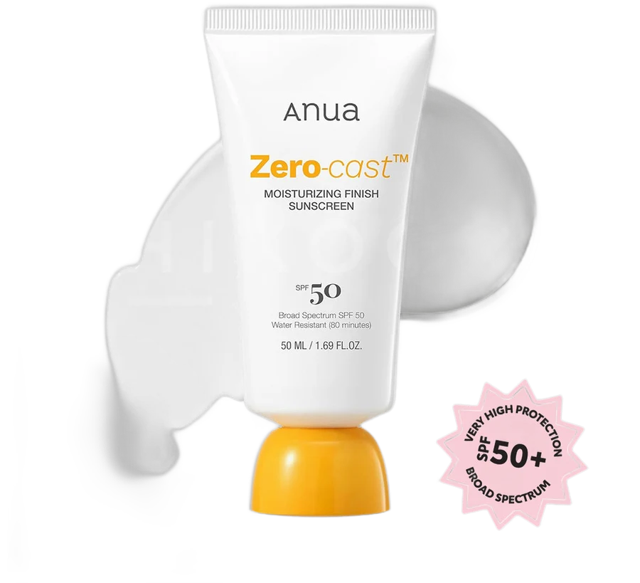 Anua Zero-Cast Moisturising Finish Sunscreen SPF50+