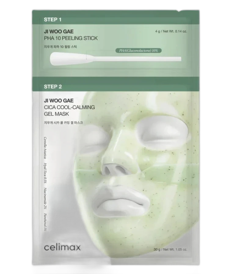 Celimax Ji Woo Gae Cica PHA Peel 2-Step Gel Mask