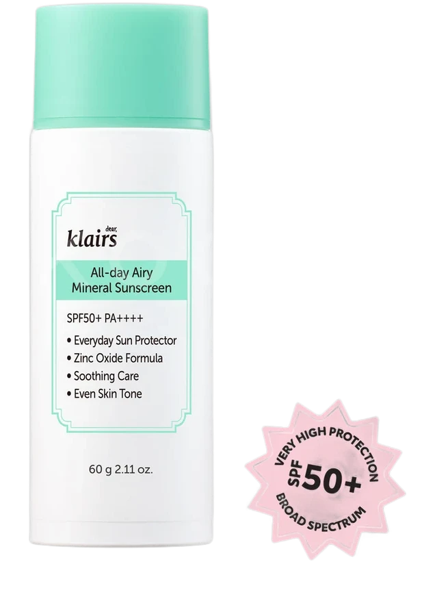 Dear Klairs All-day Airy Mineral Sunscreen SPF50+