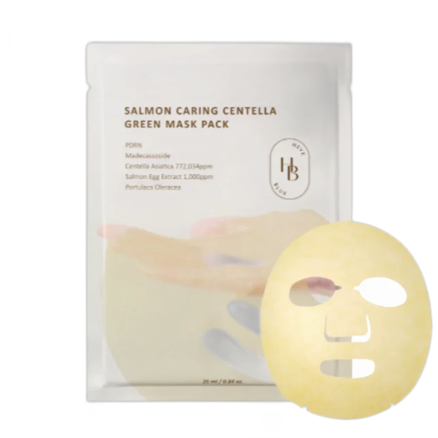 HEVEBLUE Salmon Caring Centella Green Mask (1pc)