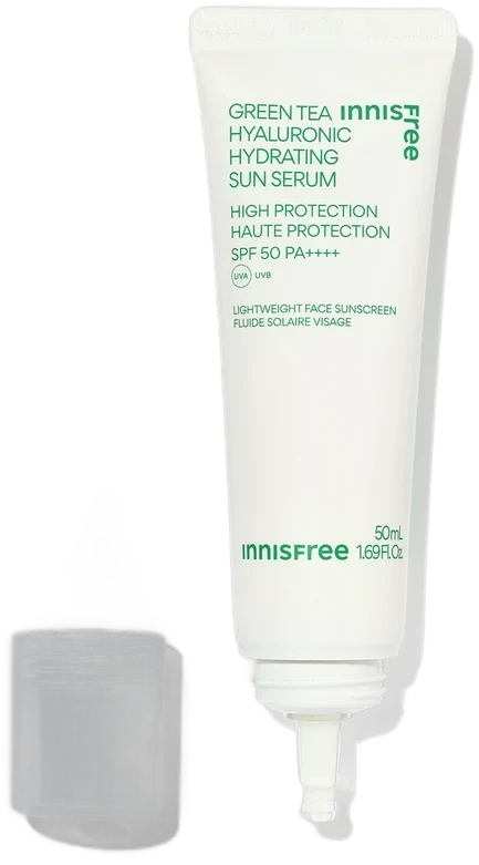 Innisfree Green Tea Hyaluronic Hydrating Sun Serum SPF50
