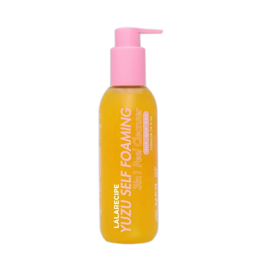 LALARECIPE Yuzu Self Foaming 3in1 Peel Cleanser
