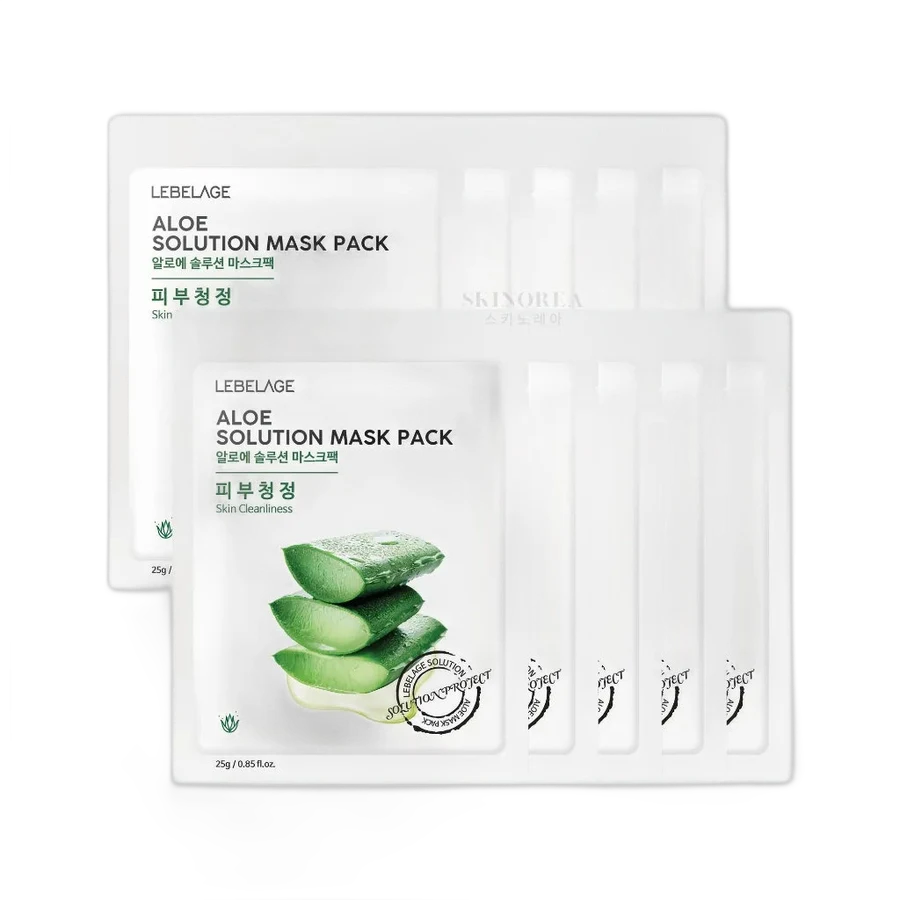 LEBELAGE Pack LEBELAGE Aloe Solution Mask 10 masques