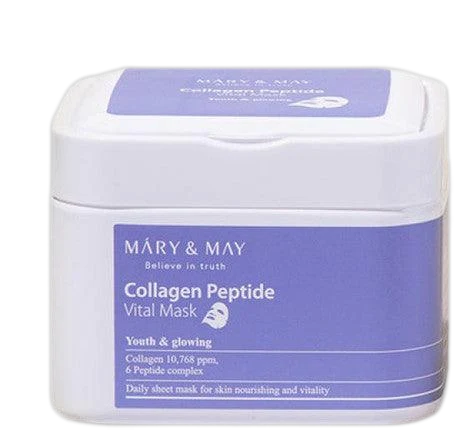 Mary&May Collagen Peptide Vital Masques en Tissu x 30