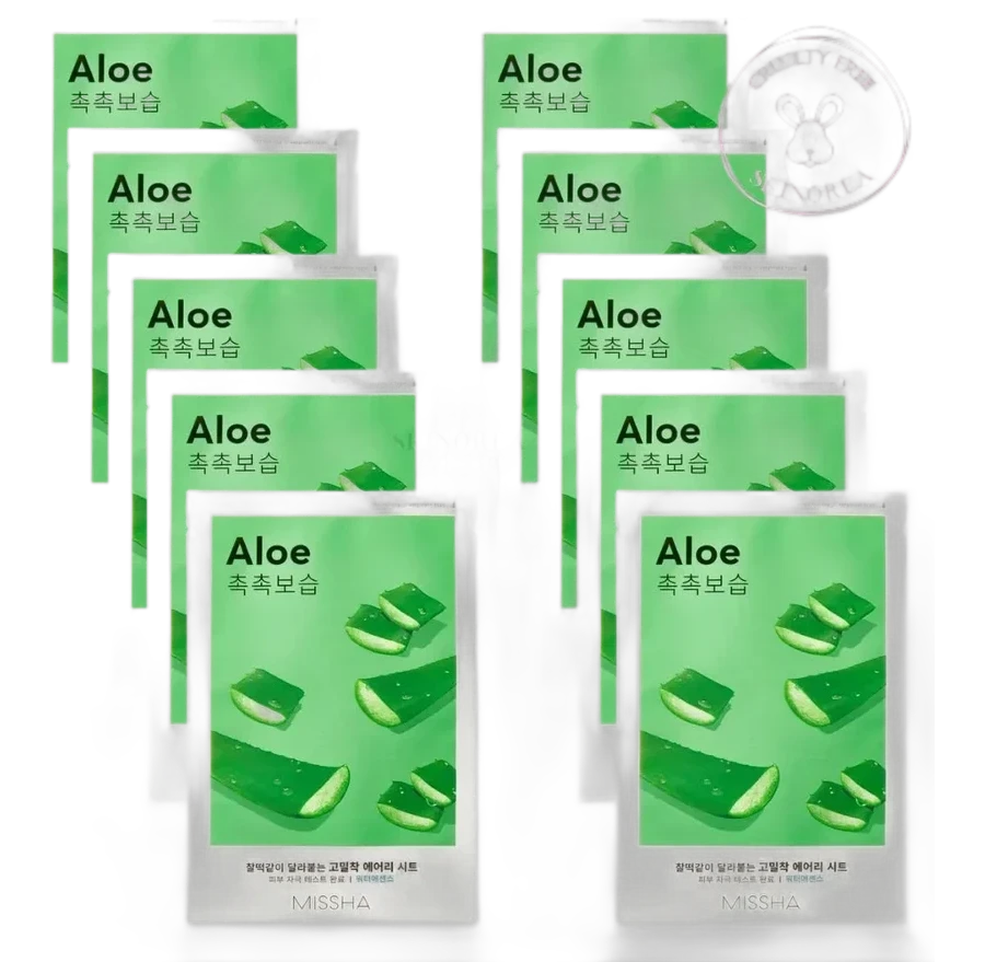 Missha Pack MISSHA Airy Fit Sheet Mask Aloe 10 masques