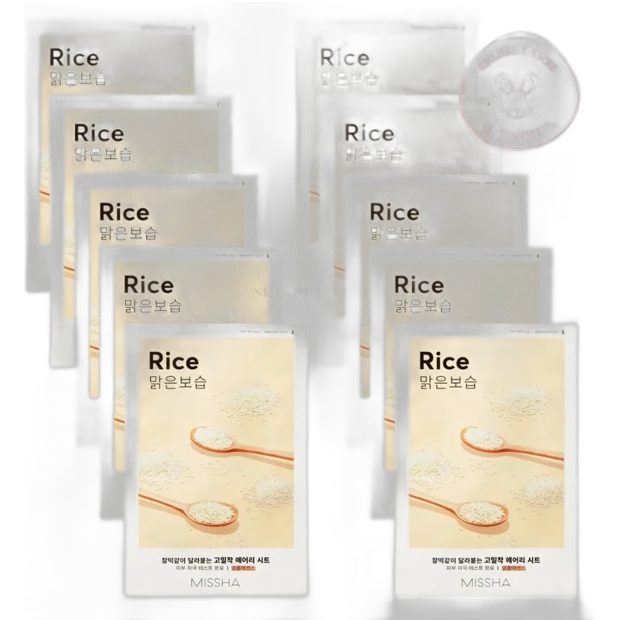 Missha Pack MISSHA Airy Fit Sheet Mask Rice 10 masques