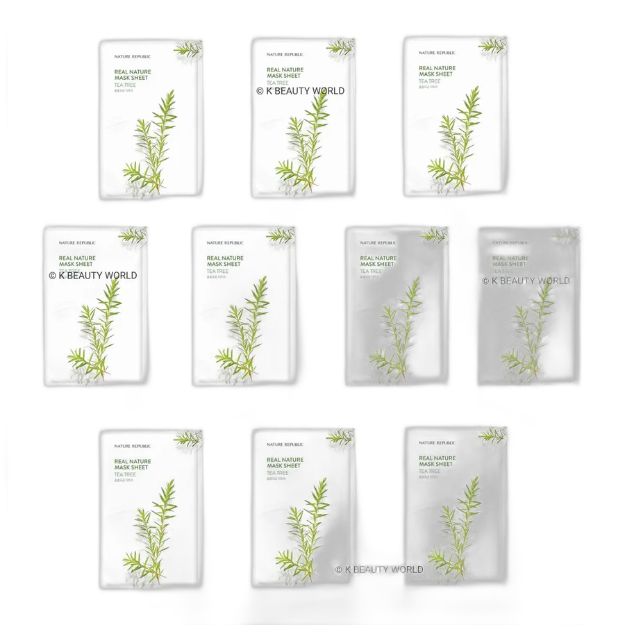 Nature Republic Real Nature Mask Sheet Tea Tree (Set of 10)
