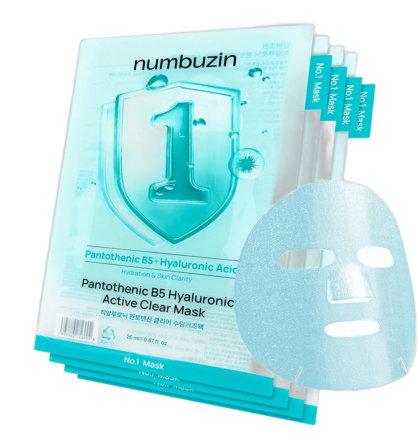 Numbuzin No.1 Pantothenic B5 Hyaluronic Active Clear Mask Set