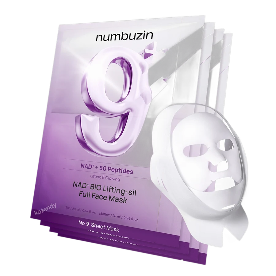 Numbuzin No.9+ NAD+ Bio Lifting-sil Full Face Pack Sheet (4 pcs)