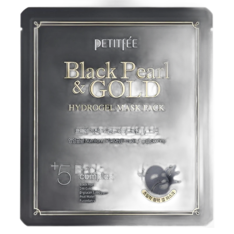 PETITFEE Black Pearl & Gold Hydrogel Mask Pack