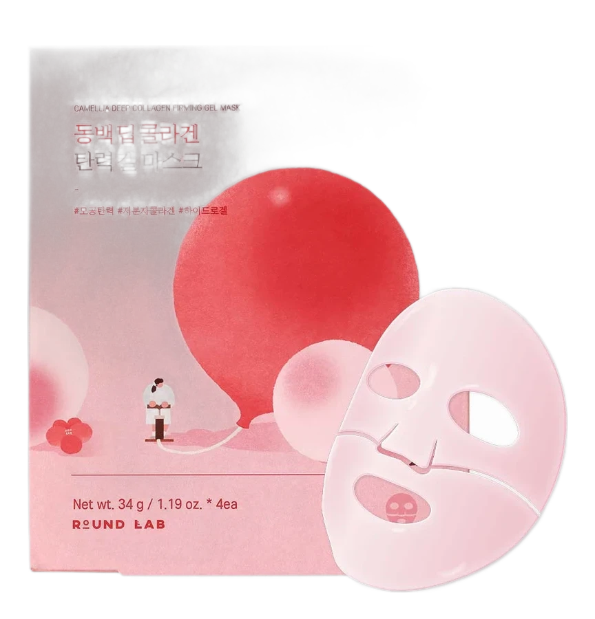 Round Lab Camellia Deep Collagen Firming Gel Mask Sheet 34g X 4ea