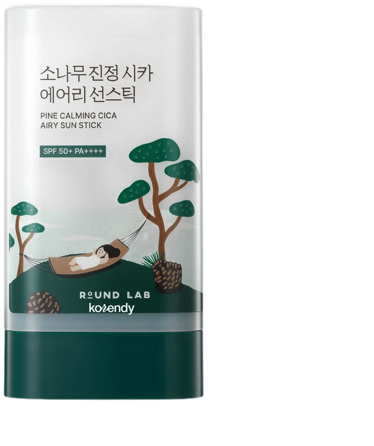 Round Lab Pine Calming Cica Airy Sunstick