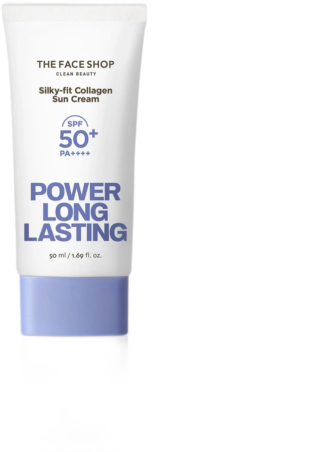 THE FACE SHOP Power Long Lasting Silky-fit Collagen Sun Cream SPF50+ PA++++