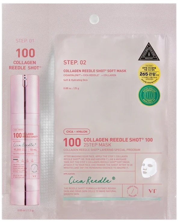 VT Cosmetics Collagen Reedle Shot 100 2Step Mask